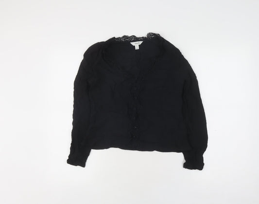 Womens UK Size 10 Marks and Spencer Black  Blouse