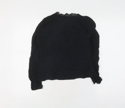 Womens UK Size 10 Marks and Spencer Black  Blouse