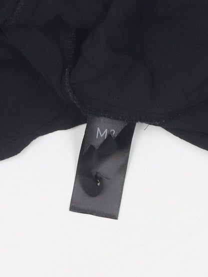 Womens UK Size 10 Marks and Spencer Black  Blouse