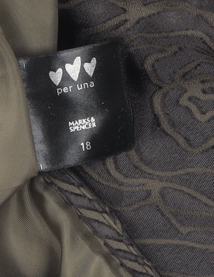 Marks and Spencer Women's Brown Floral Skirt Size 20