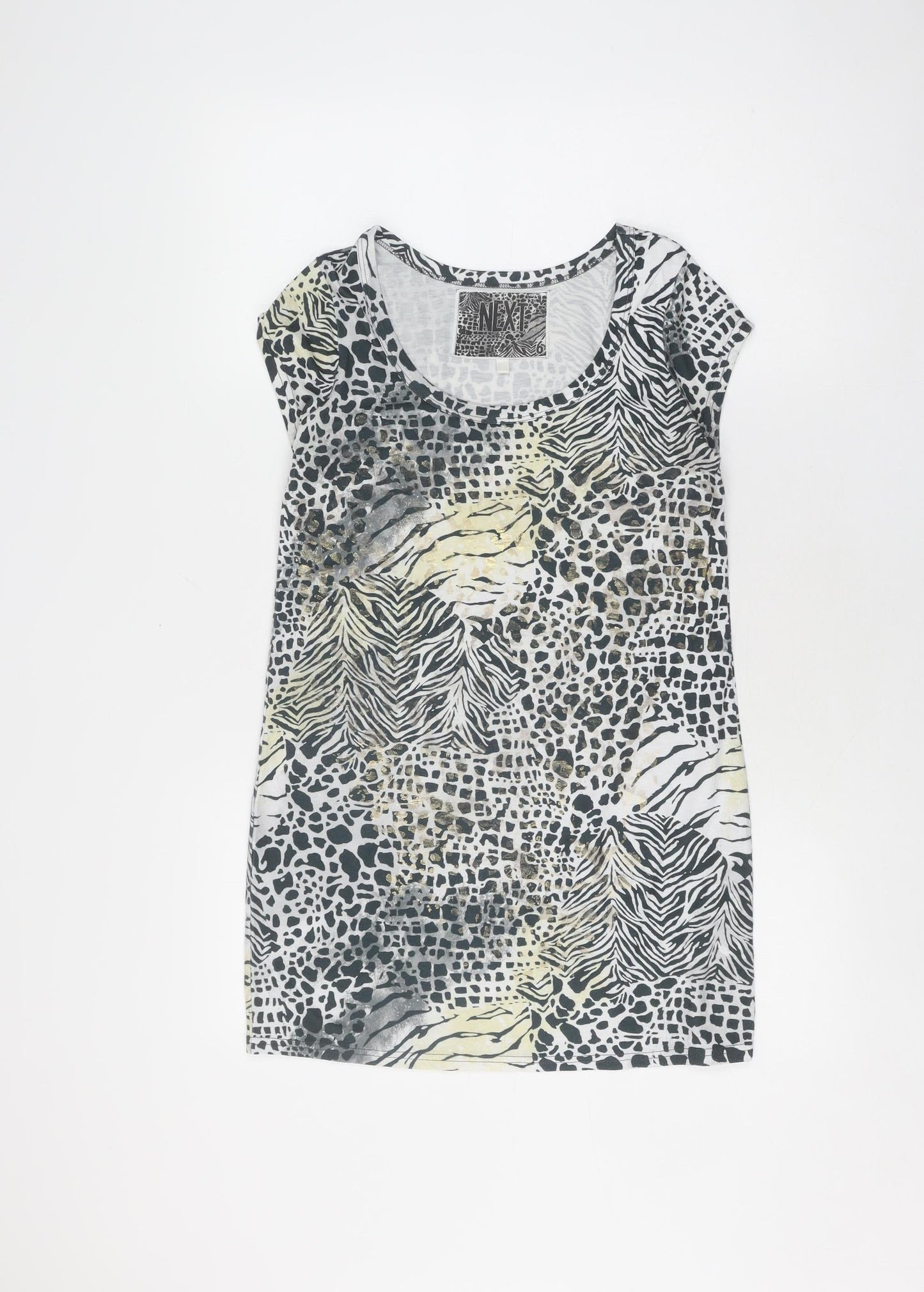 Womens UK Size 6 NEXT Multicoloured Basic Blouse