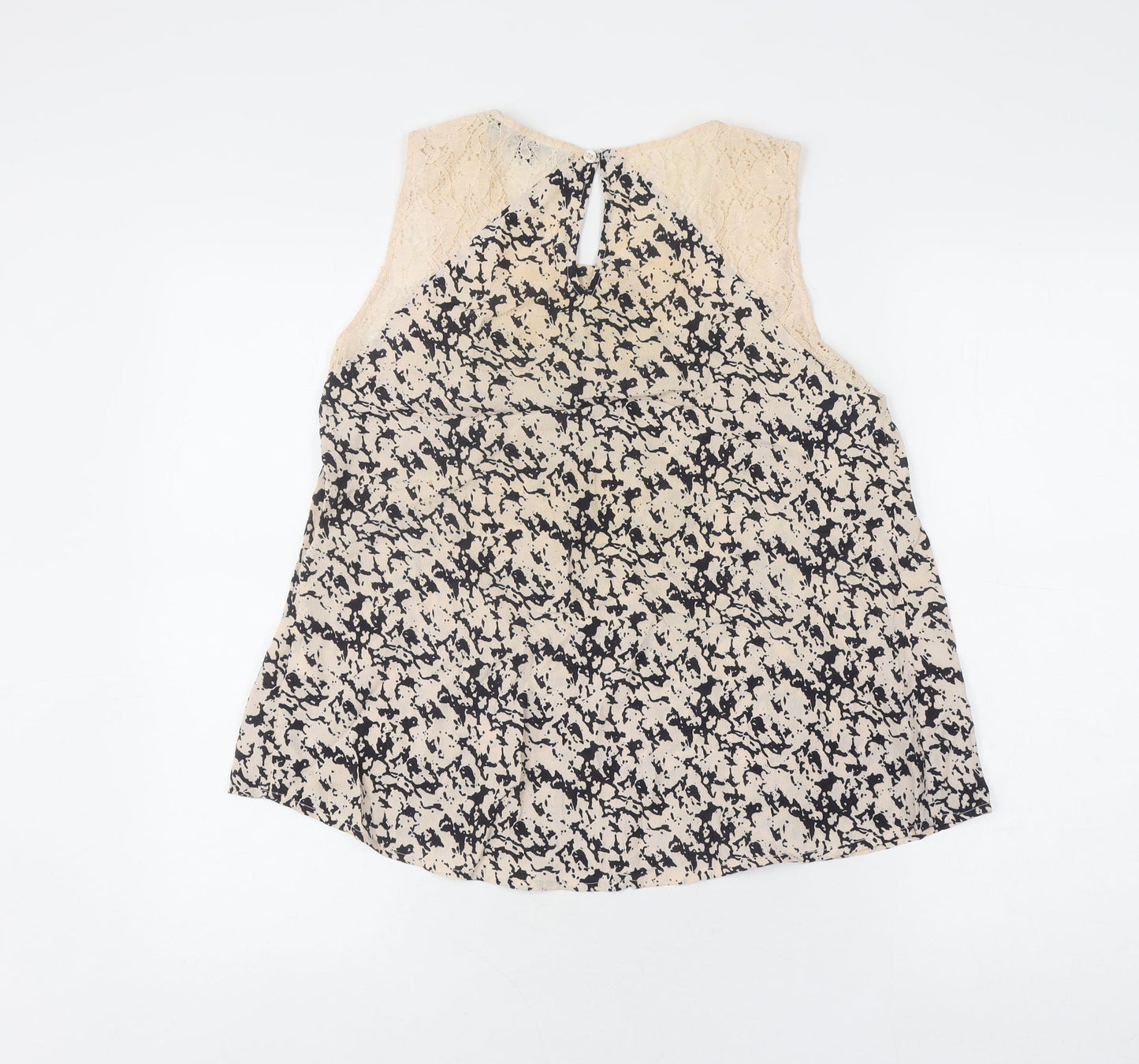 French Connection Women's Beige Sleeveless Blouse Size 6