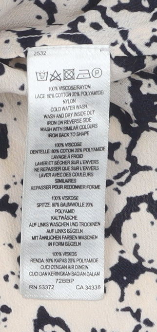 French Connection Women's Beige Sleeveless Blouse Size 6