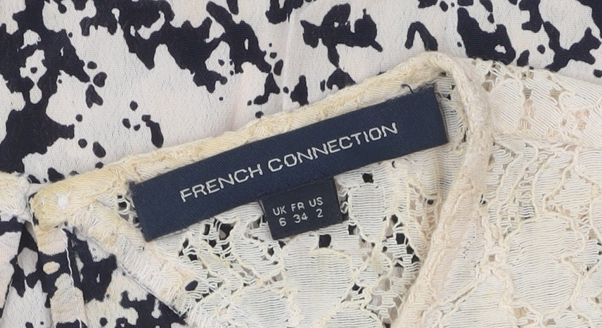 French Connection Women's Beige Sleeveless Blouse Size 6