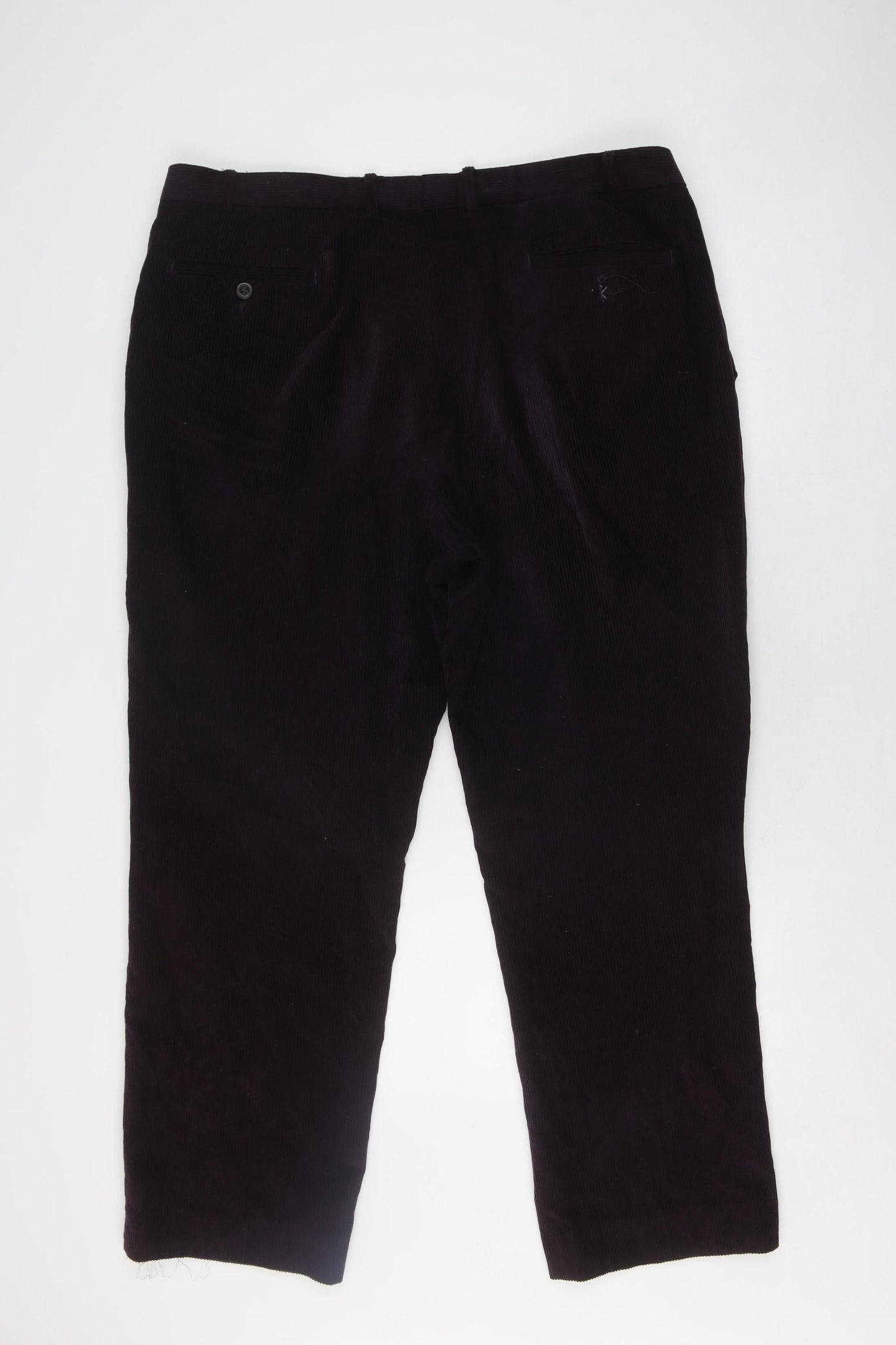 Marks and Spencer Men's Purple Corduroy Thermal Trousers