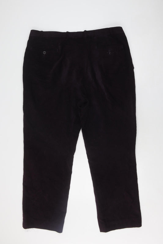 Marks and Spencer Men's Purple Corduroy Thermal Trousers