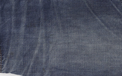 NSF Women's Blue Straight Leg Distressed Jeans Size 31