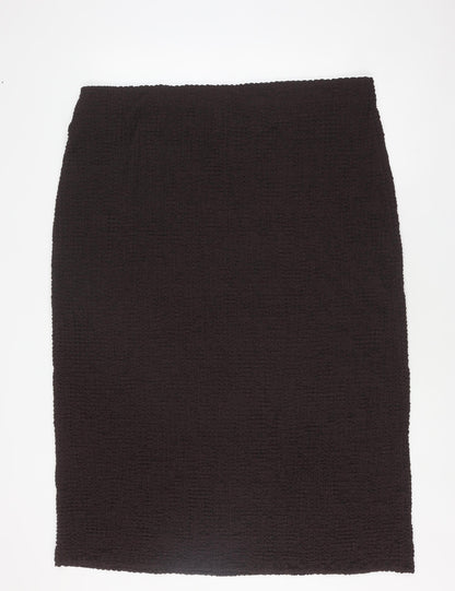 Marks and Spencer Women's Brown Pencil Skirt Size 24