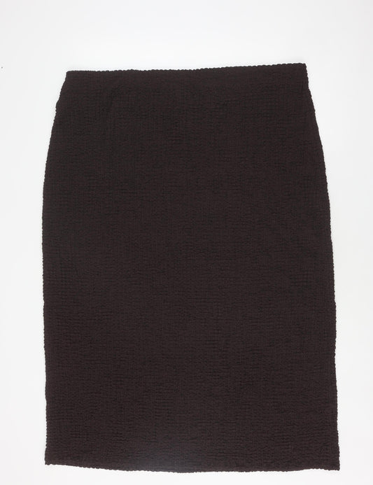 Marks and Spencer Women's Brown Pencil Skirt Size 24