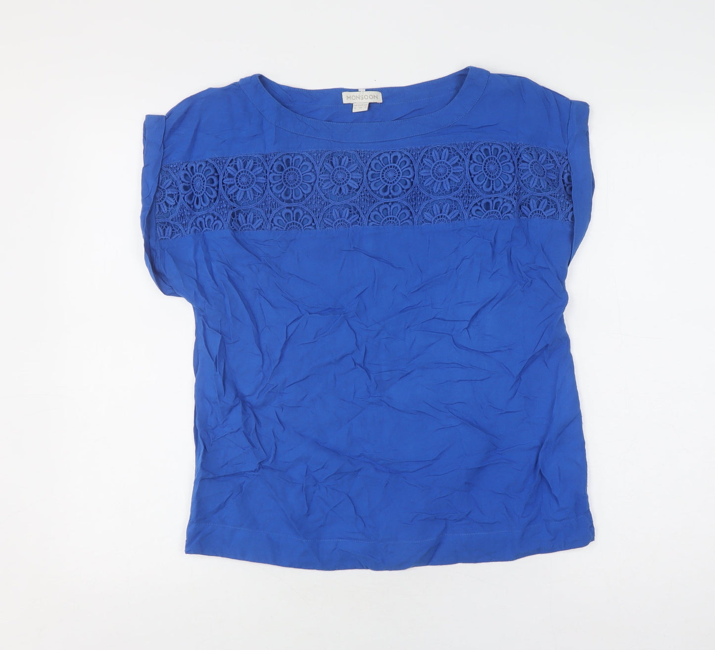 Womens UK Size 8 Monsoon Blue  Blouse