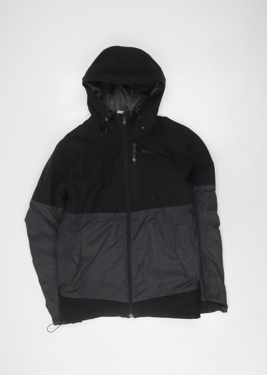 Unisex Adults UK Size XS DECATHLON Black Windbreaker Coat