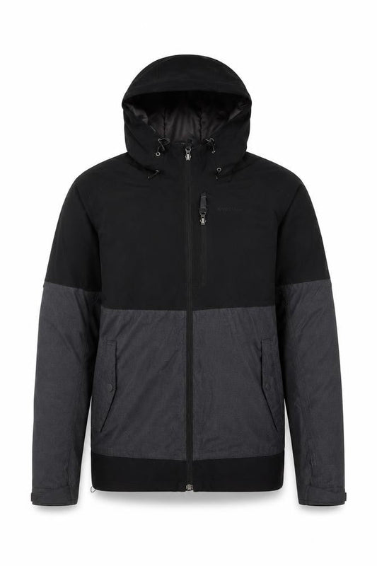 Front view of Decathlon unisex windbreaker jacket xs black