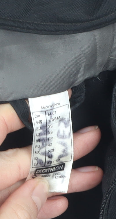 Unisex Adults UK Size XS DECATHLON Black Windbreaker Coat