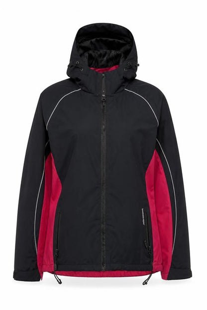 Technolayer Women's Black Lightweight Waterproof Hooded Jacket Size 12