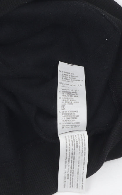 Hollister Unisex Black Pullover Hoodie M