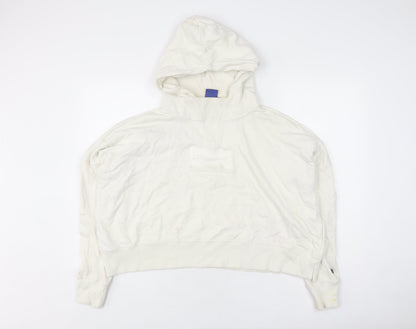Champion Unisex White Pullover Hoodie Medium