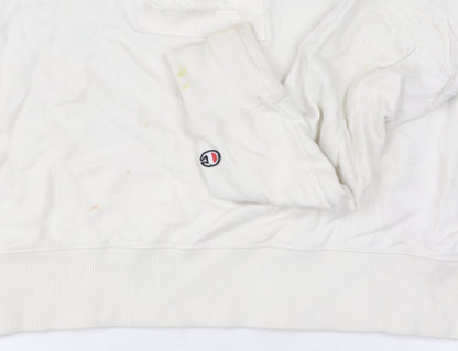 Champion Unisex White Pullover Hoodie Medium