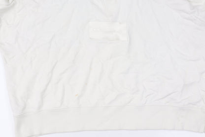 Champion Unisex White Pullover Hoodie Medium
