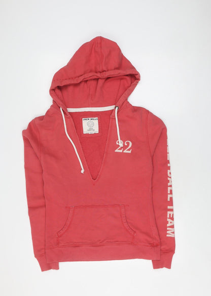 Womens UK Size 12 Jack Wills Red Pullover Hoodie