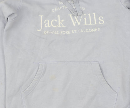 Womens UK Size 10 Jack Wills Blue Pullover Hoodie