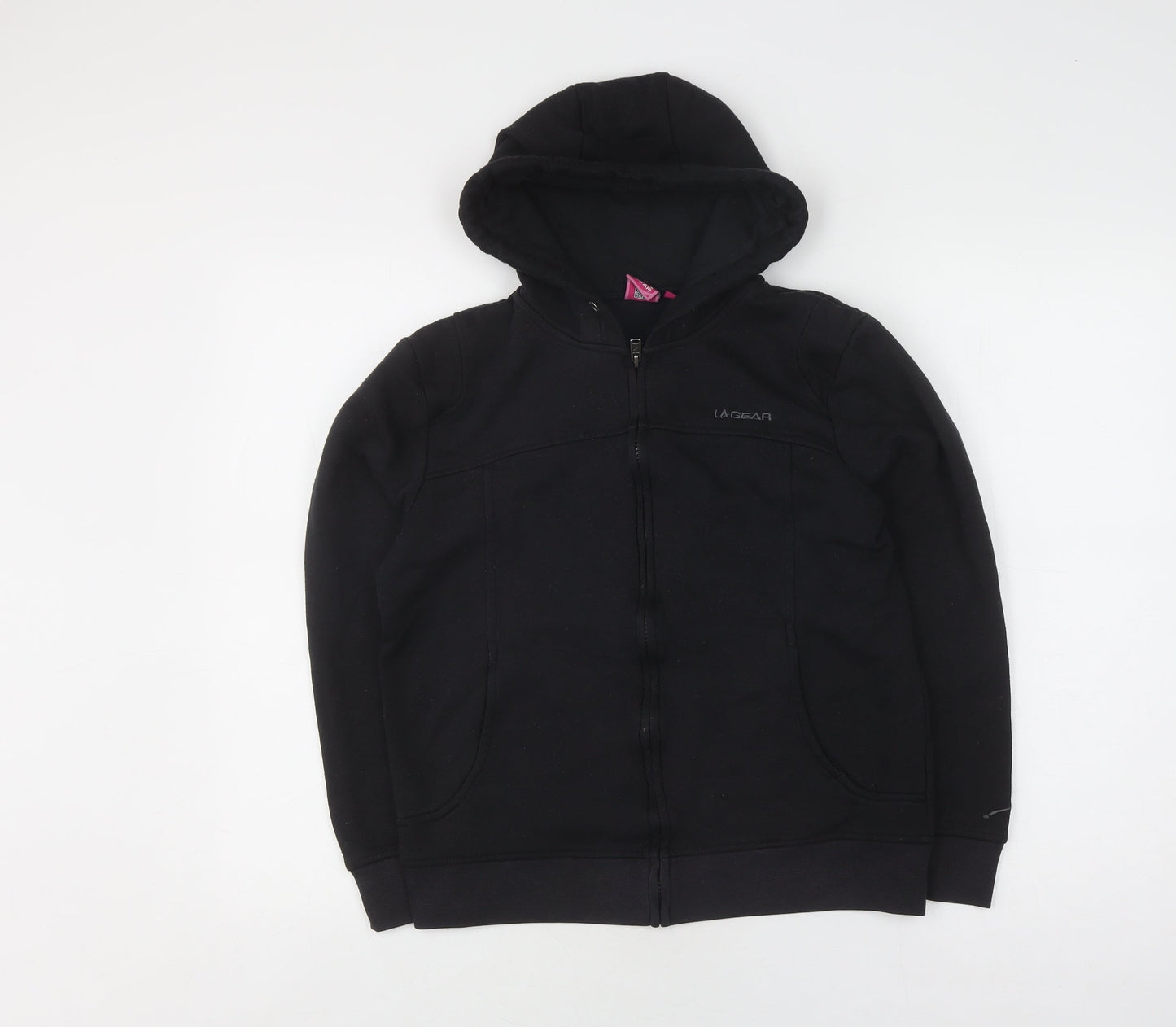 LA Gear Women's Black Full Zip Hoodie Size 10