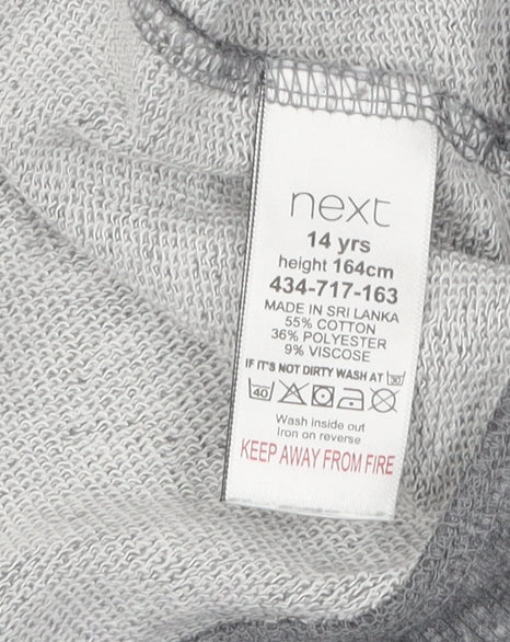 Next Teen Grey Pullover Sweatshirt, Size 14, Casual Comfort