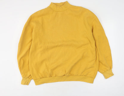 Womens UK Size L Bershka Yellow Pullover Jumper