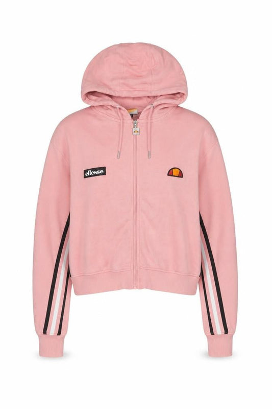 Front view of Ellesse Women's Pink Full Zip Hoodie, size 10