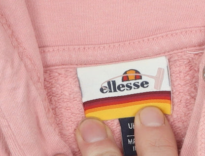 Ellesse Women's Pink Full Zip Hoodie Size 10