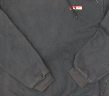 Adidas Men's Black Pullover Hoodie in Large