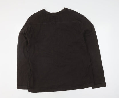 GAP Men's Brown Cotton Pullover Jumper L