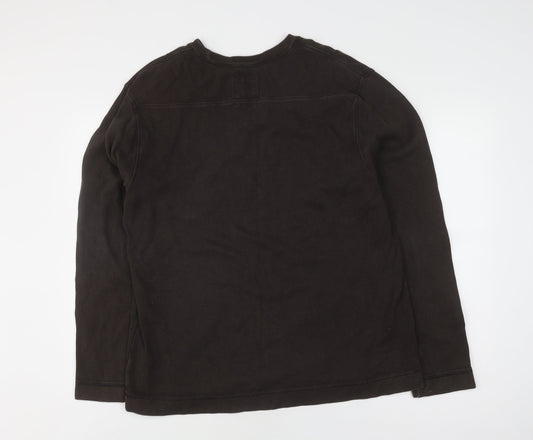 GAP Men's Brown Cotton Pullover Jumper L