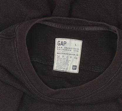 GAP Men's Brown Cotton Pullover Jumper L