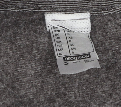 Decathlon Women's Grey 1/2 Zip Pullover Sweatshirt XS