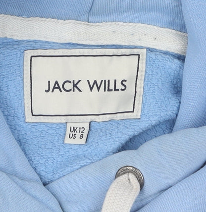Womens UK Size 12 Jack Wills Blue Pullover Hoodie