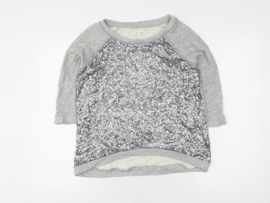Womens UK Size M Silence + Noise Grey Pullover Jumper