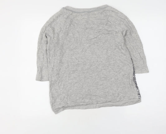 Womens UK Size M Silence + Noise Grey Pullover Jumper