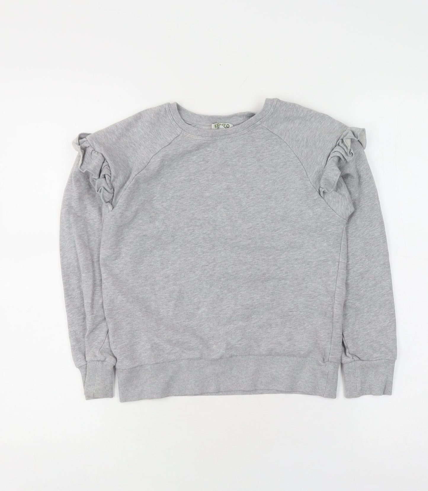 Kenzo Girls Grey Pullover Jumper, Size 10-11, Long Sleeve
