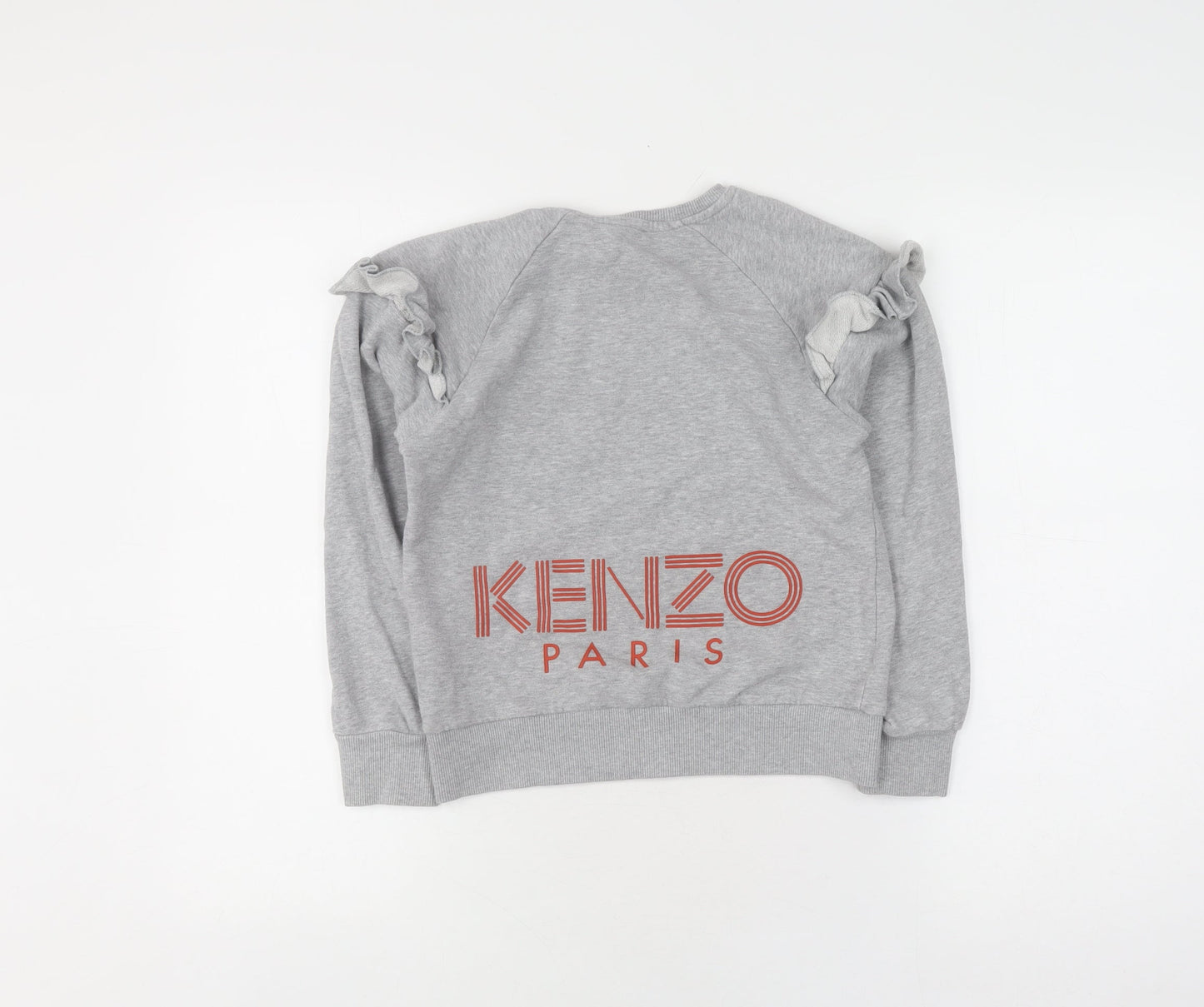 Kenzo Girls Grey Pullover Jumper, Size 10-11, Long Sleeve