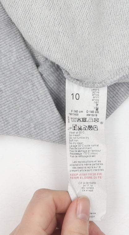 Kenzo Girls Grey Pullover Jumper, Size 10-11, Long Sleeve