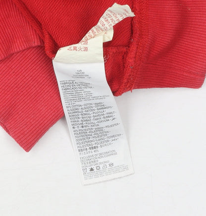 Unisex Adults UK Size 164 Levi's Red Pullover Hoodie