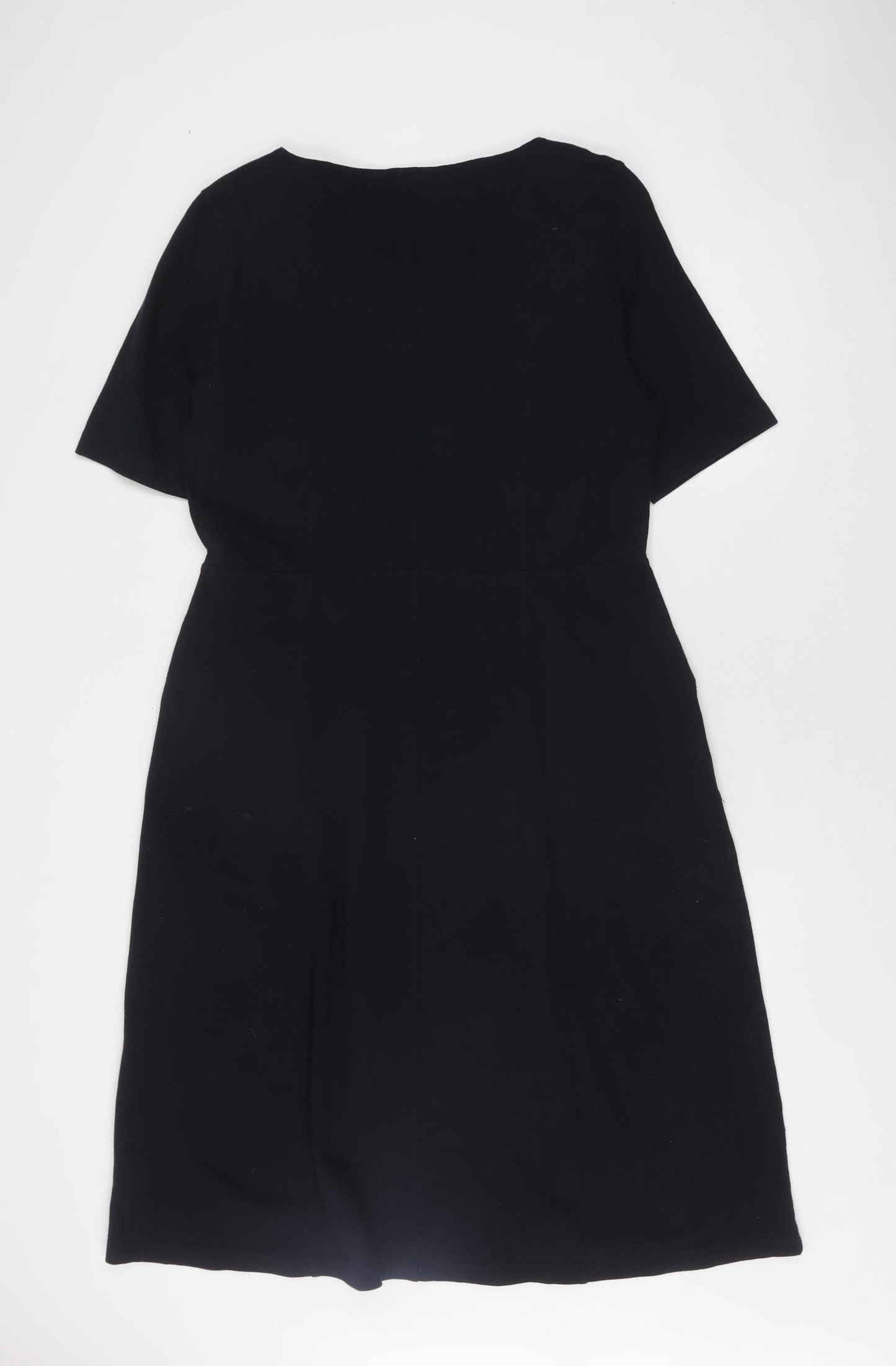 WoolOvers Women's Black M Stretch Sheath Dress