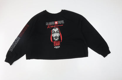 La Casa De Papel Women's Black XL Graphic Sweatshirt