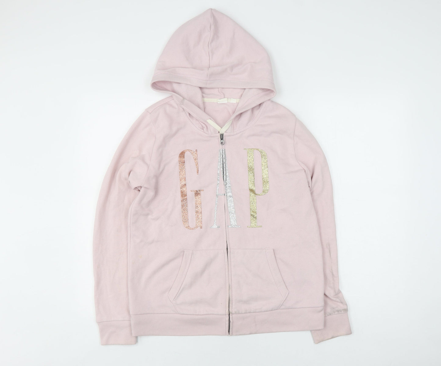 Gap Women's Pink Full Zip Hoodie, Size S, Casual Comfort