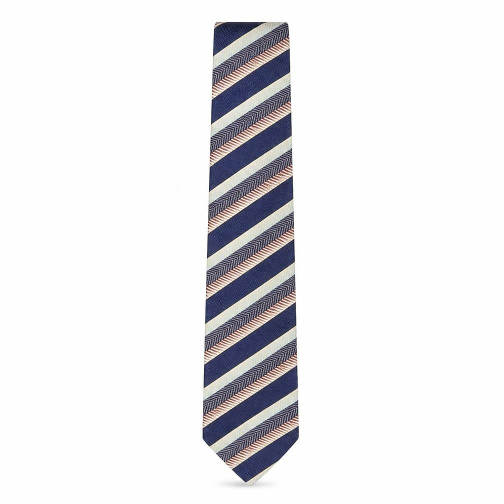 Mens Austin Reed Blue Striped 100% Silk  Tie