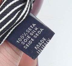 Jaeger Men's Black Striped Silk Tie One Size