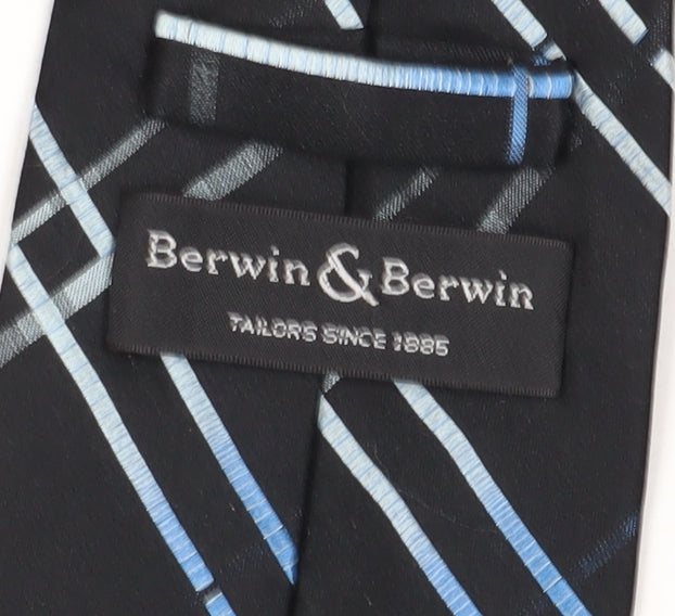 Mens Berwin & Berwin Multicoloured Plaids & Checks 100 Pointed Tie