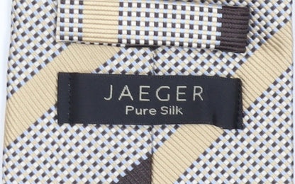 Jaeger Men's Beige Designer Silk Tie One Size