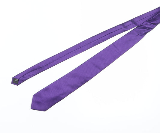 Jeff Banks Men's Purple Striped Silk Tie