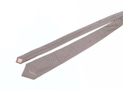 Pierre Cardin Men's Grey Geometric Silk Designer Tie